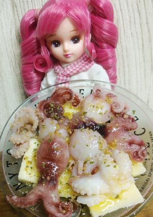 リカちゃん♡おつまみに？タコとチーズ前菜-レシピのメイン写真