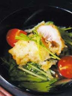 水菜と余りの天ぷらで簡単煮浸し-レシピのメイン写真