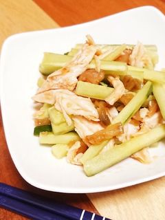 鶏ササミとザーサイ&胡瓜の中華風和え物-レシピのメイン写真