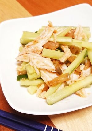 鶏ササミとザーサイ＆胡瓜の中華風和え物-レシピのメイン写真
