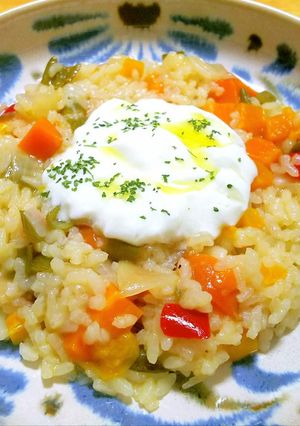 生米で簡単◎野菜とヨーグルトのリゾット-レシピのメイン写真