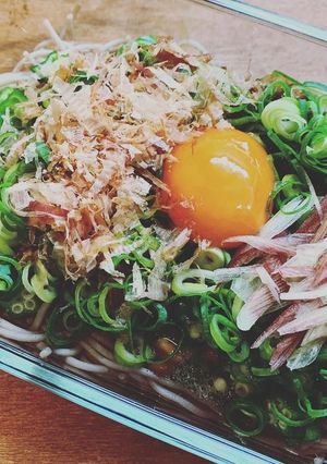 九条ねぎたっぷりめかぶオクラ納豆蕎麦-レシピのメイン写真