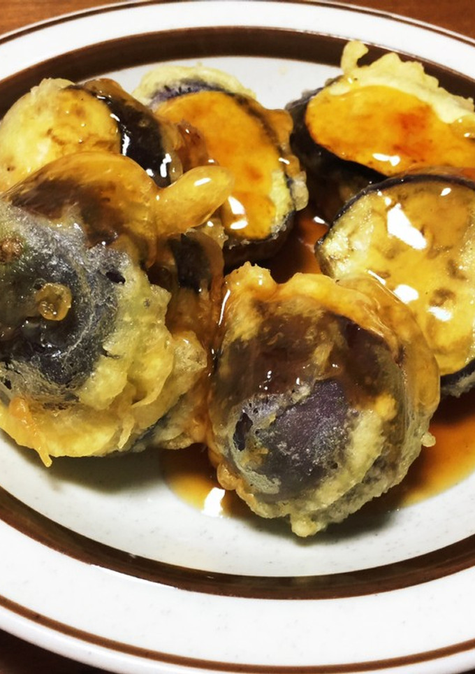 なすのはさみ揚げ甘酢あんかけ-レシピのメイン写真