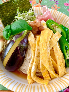 野菜たっぷり!冷やし中華風ピリ辛素麺-レシピのメイン写真