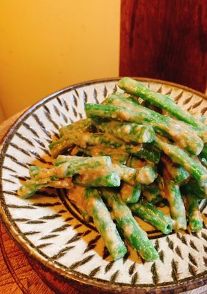 しっかり絡んでるインゲンのゴマ和え-レシピのメイン写真