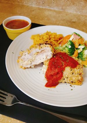 チーズとチキンの柔らかミルフィーユ焼き-レシピのメイン写真