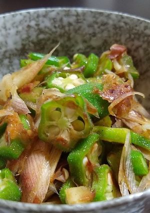 シンプルが美味しい！オクラ茗荷おかか和え-レシピのメイン写真