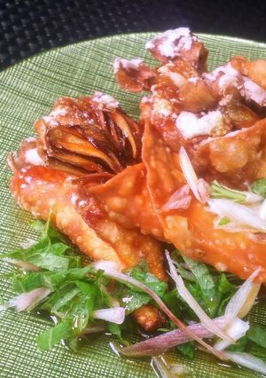 舞茸餃子の花束揚げ-レシピのメイン写真