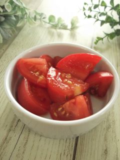 トマトのわさびポン酢めんつゆ和え-レシピのメイン写真