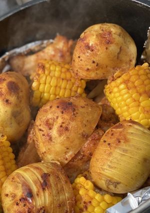ダッチオーブンでバーベキューチキン-レシピのメイン写真