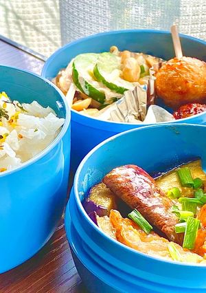 タロの弁当⑥^_^ナスと豚の味噌炒め他-レシピのメイン写真