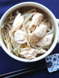 レンジで簡単ササミともやしの甘酸和え-レシピのメイン写真