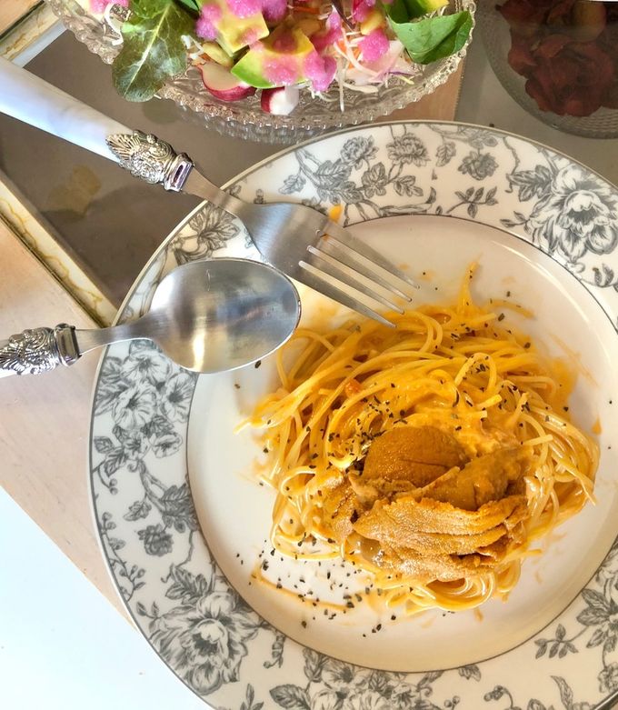糖質30g以下？！濃厚うにクリームパスタ-レシピのメイン写真