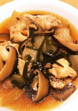 電気圧力鍋で作る手羽元と冬瓜の椎茸スープ-レシピのメイン写真