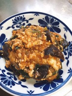 鶏ひき肉とナスのチリソース炒め-レシピのメイン写真