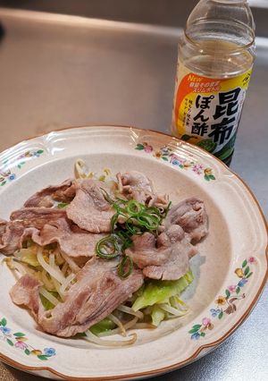 もやしと豚バラのポン酢レシピ-レシピのメイン写真