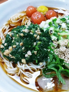 夏野菜ぶっかけ素麺★冷や麦-レシピのメイン写真