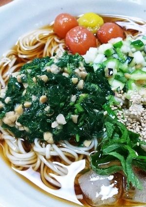 夏野菜ぶっかけ素麺★冷や麦-レシピのメイン写真