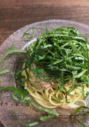 冷製パスタ♡ツナと大葉の柚子胡椒ソース-レシピのメイン写真