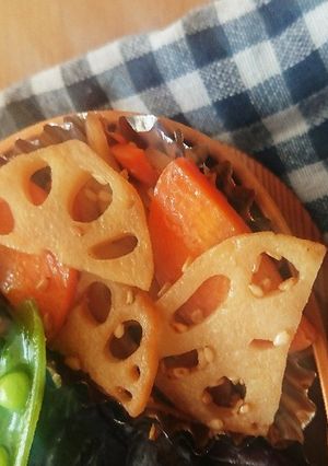 お弁当★レンコンと人参きんぴら★作り置き-レシピのメイン写真