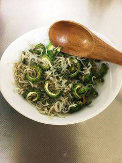 100均ネットで!干しゴーヤのじゃこ和え-レシピのメイン写真