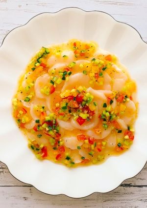 ほたてと彩り野菜のカルパッチョ-レシピのメイン写真