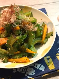 ハマる味!ゴーヤと人参のバター醤油炒め-レシピのメイン写真