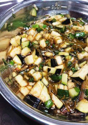 夏野菜で作るだし(山形郷土料理風)-レシピのメイン写真