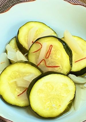 らっきょうの漬け汁でズッキーニの酢漬-レシピのメイン写真