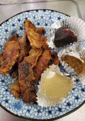 さんまの竜田揚げ～３種のソースでdip～-レシピのメイン写真