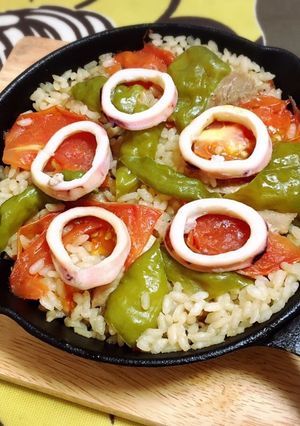 楽々ししとうパエリア♪-レシピのメイン写真