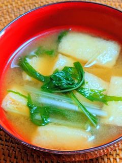 水菜の味噌汁-レシピのメイン写真