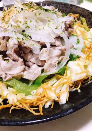 冷しゃぶうどん×無限キャベツ-レシピのメイン写真