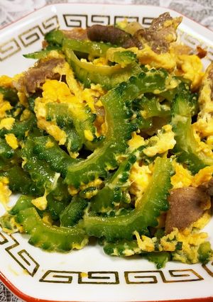 簡単！ゴーヤと豚肉の卵とじ炒め-レシピのメイン写真