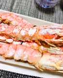 海老の塩焼き・まっすぐなエビ丸焼き