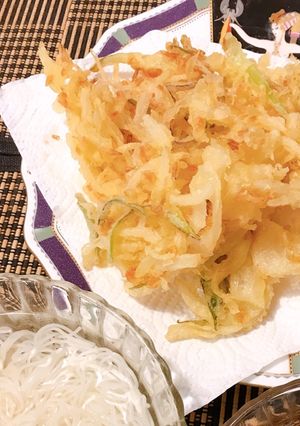 暑い夏！そうめんには、、かき揚げ絶品！-レシピのメイン写真