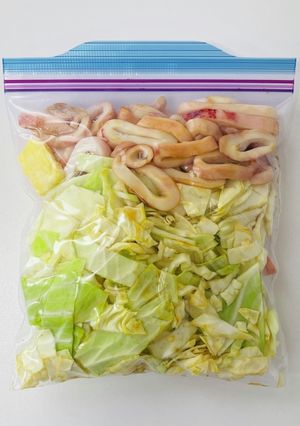 【下味冷凍】イカとキャベツのバター炒め-レシピのメイン写真