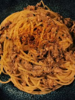 鯖の水煮缶で作る和風レモンパスタ-レシピのメイン写真