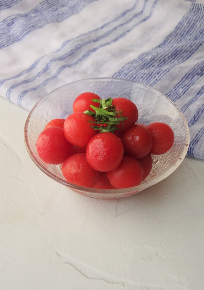 冷凍ミニトマトの白だし和え-レシピのメイン写真
