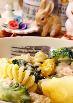 1週缶チャレンジ2日目・塩焼き鳥グラタン-レシピのメイン写真