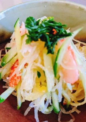 そうめん瓜とカニかまでさっぱり酢の物-レシピのメイン写真