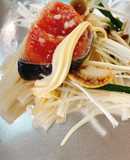 銀鮭と帆立のホイル焼き(バターポン酢)