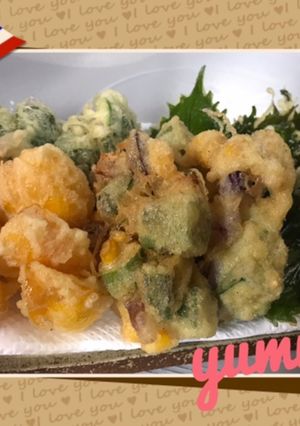 夏野菜の天ぷら-レシピのメイン写真
