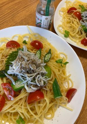 しらすと夏野菜で冷製パスタ-レシピのメイン写真
