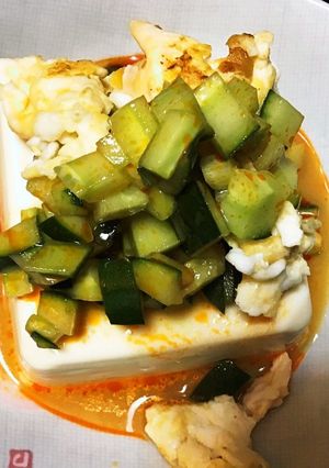 後入れスープで中華風冷奴-レシピのメイン写真