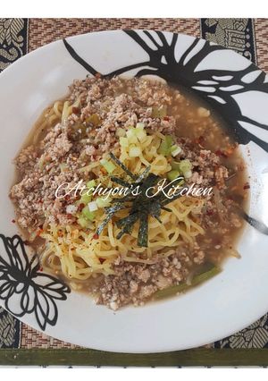 簡単！黒胡麻きなこと豆腐で担々風汁麺-レシピのメイン写真
