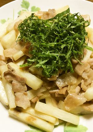 豚肉と長芋のポン酢炒め-レシピのメイン写真