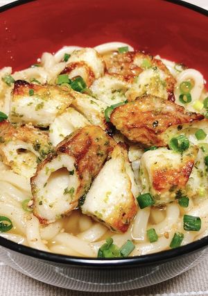 ☆ちくわの磯辺揚げ風de温うどん☆-レシピのメイン写真