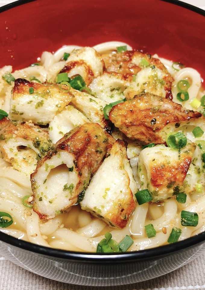 ☆ちくわの磯辺揚げ風de温うどん☆-レシピのメイン写真