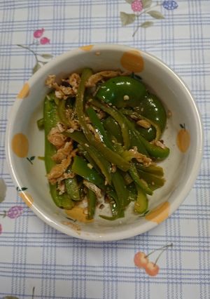 ピーマンと油揚げ炒め-レシピのメイン写真